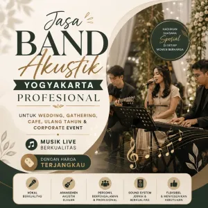 Jasa Band Akustik Yogyakarta Profesional untuk Wedding, Gathering, Cafe, Ulang Tahun & Corporate Event | Musik Live Berkualitas dengan Harga Terjangkau