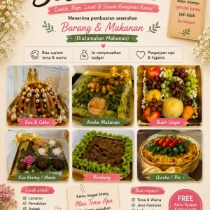 Jasa Pembuatan Seserahan Barang dan Makanan Custom di Jabodetabek
