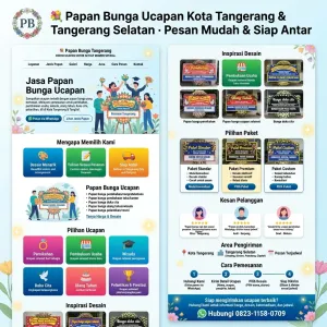 Pesan Papan Bunga Ucapan di Kota Tangerang & Tangerang Selatan, Siap Antar