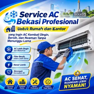 Service AC Bekasi Profesional untuk Rumah dan Kantor yang Ingin AC Kembali Dingin, Bersih, dan Nyaman Tanpa Menunggu Lama