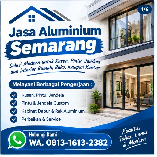 Tukang Aluminium Semarang | Junar Bisnis untuk Kusen, Pintu, Jendela & Kabinet