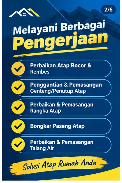 Tukang Atap Semarang | Junar Bisnis untuk Perbaikan Bocor, Genteng & Talang - gambar 2