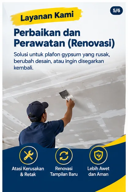 Tukang Gypsum Semarang | Junar Bisnis Jasa Plafon, Partisi & Renovasi - gambar 5