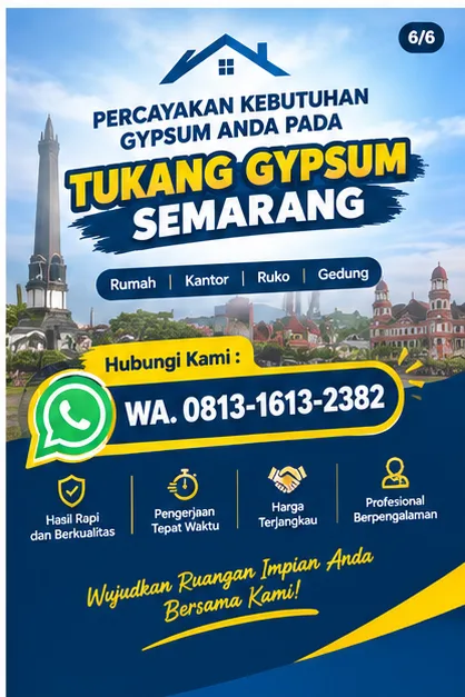 Tukang Gypsum Semarang | Junar Bisnis Jasa Plafon, Partisi & Renovasi - gambar 6